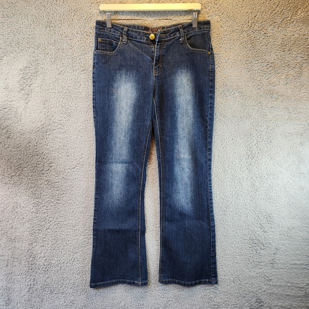 Southpole Jeans Womens 13 (Fits 32x29.5) Medium Wash Mid Rise Bootcut Casual